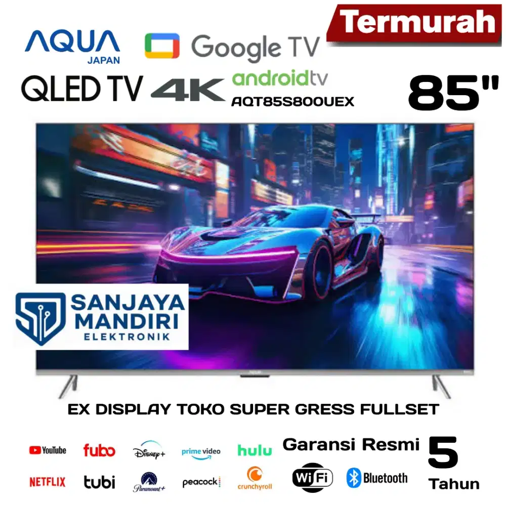 AQUA Japan TV QLED 4K 85 GOOGLE TV  AQT85S800UX NEFLIX YOUTUBE 4K HDR