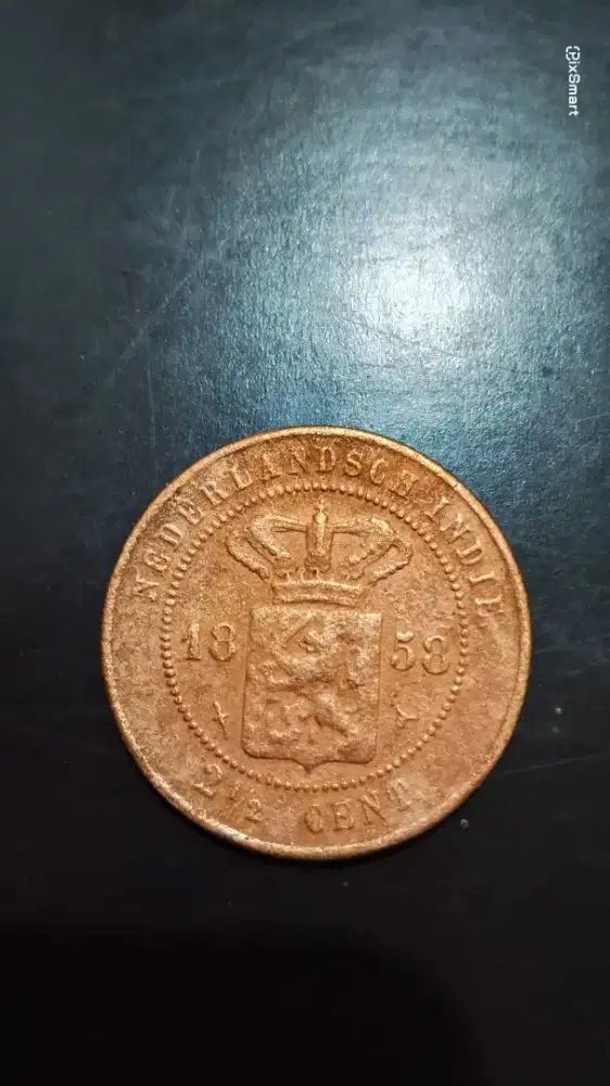 Coin Kuno Nederlandsch Indie 2,50 Cent 1858.