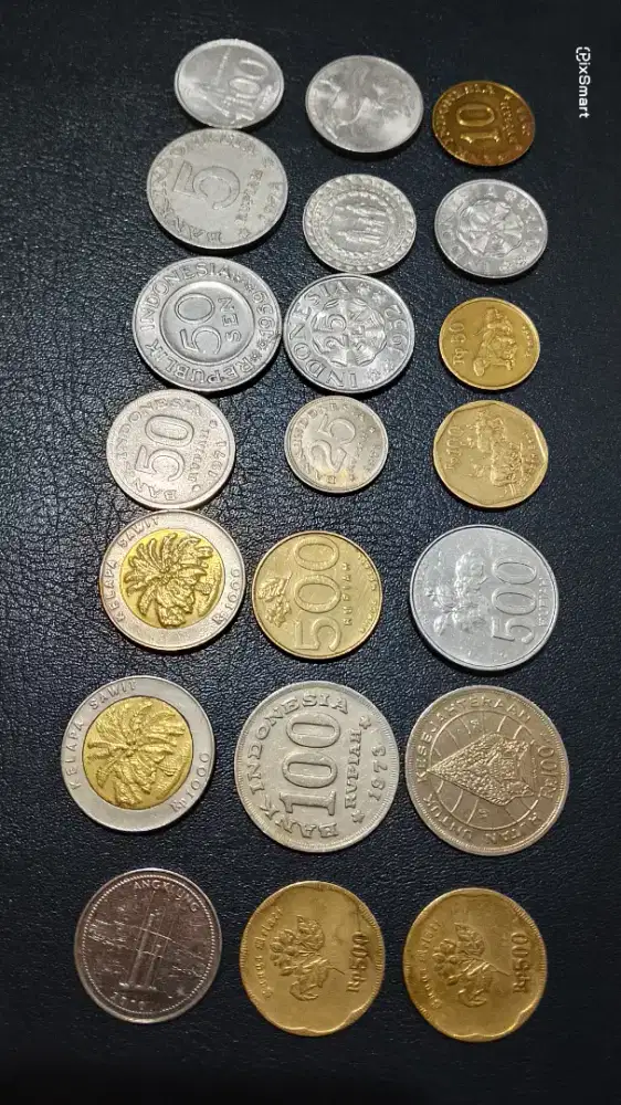 Set Uang Koin Kuno Indonesia Pilihan Kolektor.