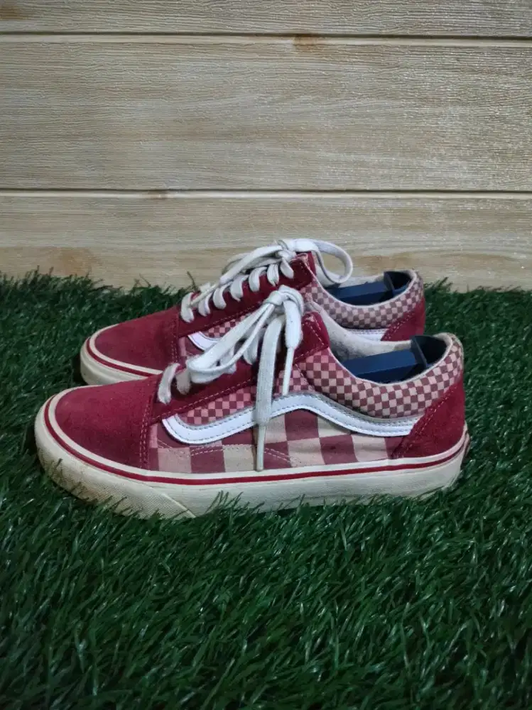 Vans Old Skool Checkerboard Red white Size 37