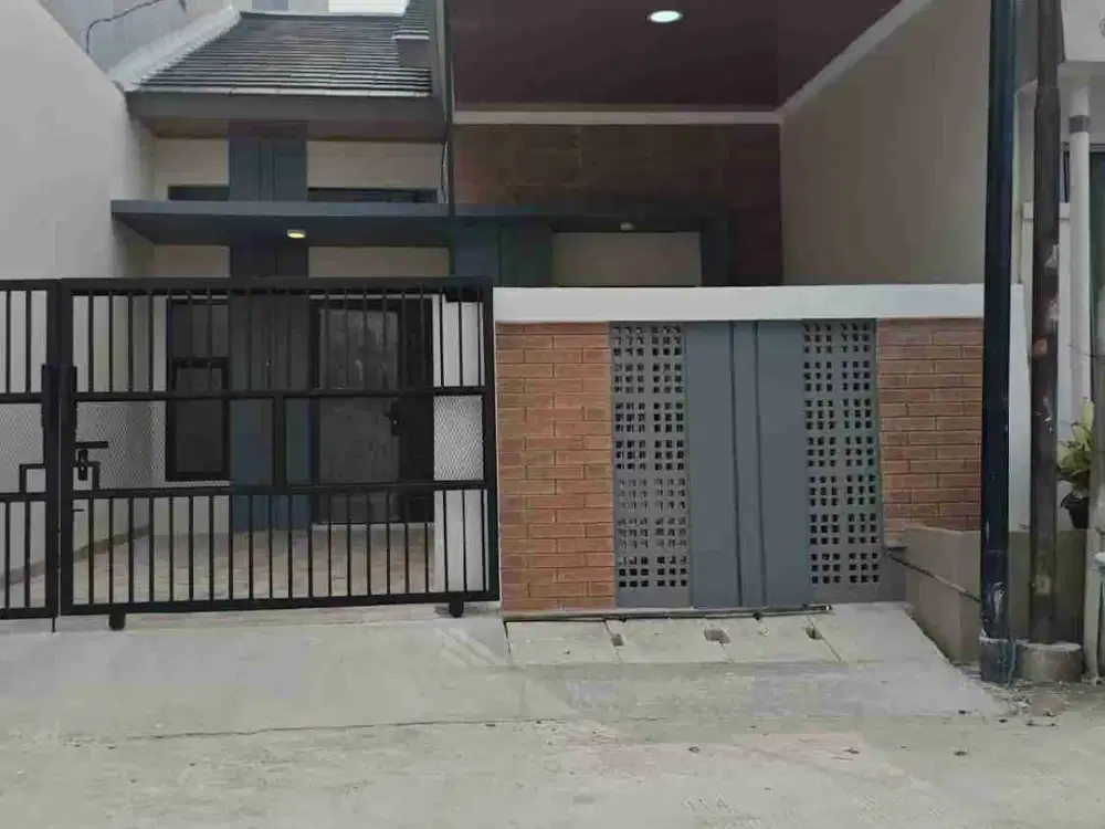 rumah minimalis baruvrenovasi di taman harapan baru dalam cluster bekasi