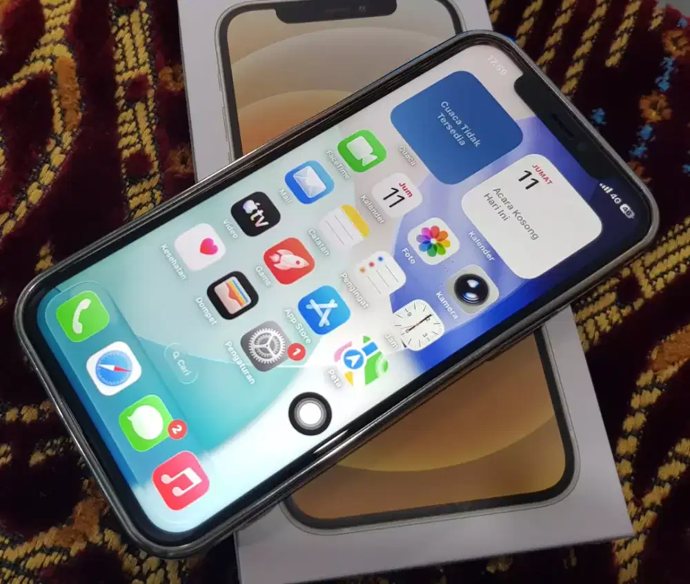 iPhone 12 64Gb inter alloperator 99% mlus lengkap,face id off