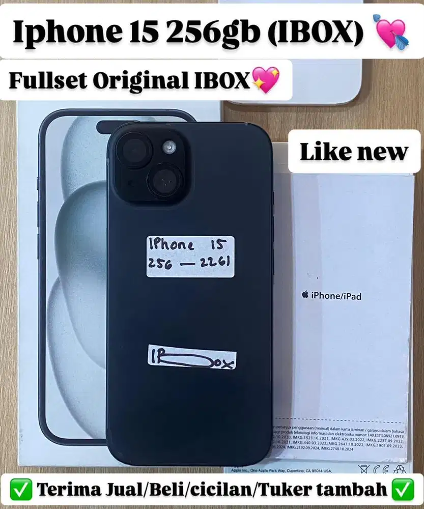 Iphone 15 256 Gb Black Ibox resmi
