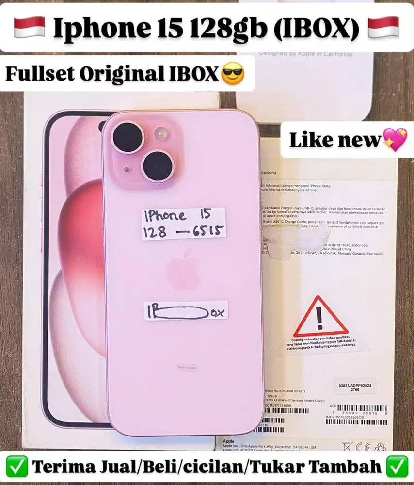 Iphone 15 128 Gb Pink Resmi ibox