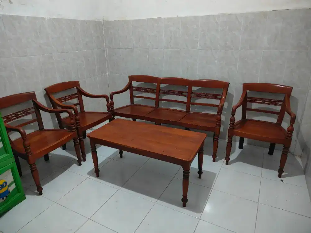 Meja Tamu minimalis kayu jati tua
