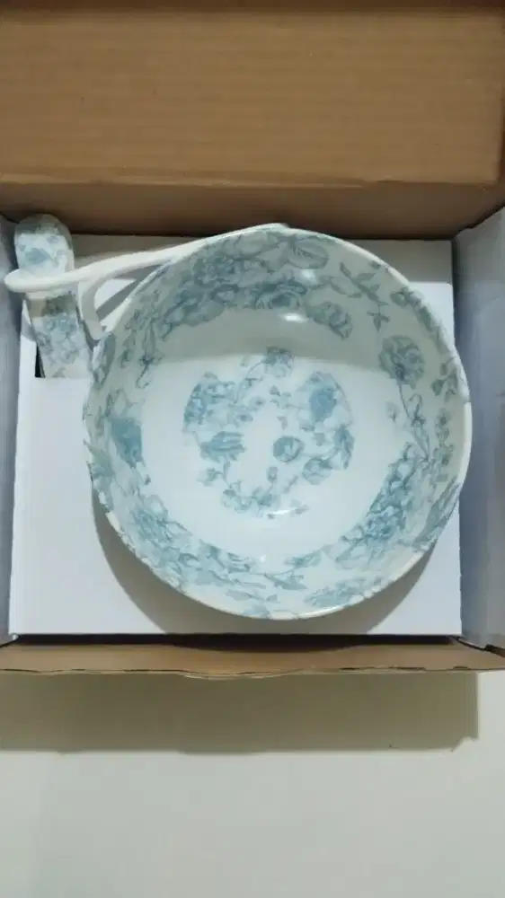 mangkuk melamin Toptree motif Blue Oriental
