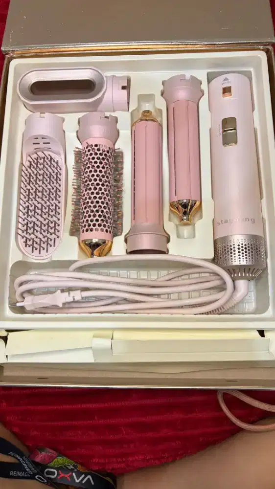 Stayoung 5 in 1 hair styler pro golden pink murah