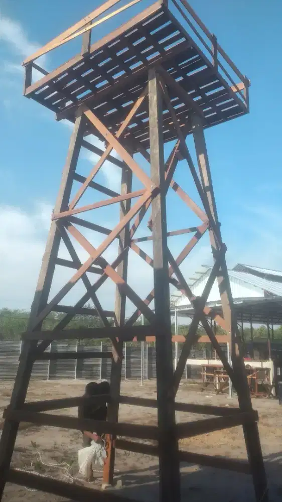 Tower tandon menara ulin tinggi 4 tiang 10x10