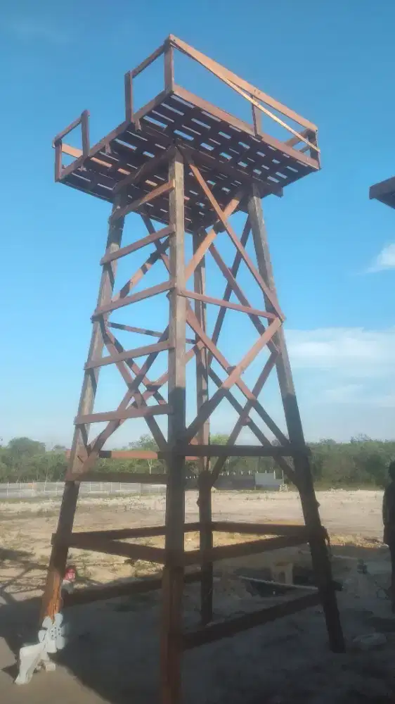 Tower tandon menara ulin tinggi 4 mtr tiang 10x10