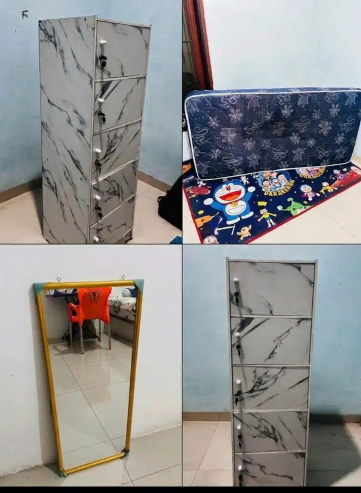 Sale for lemari+tempat tidur+kaca