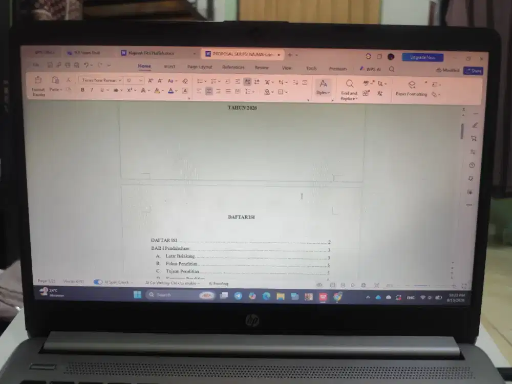 Laptop HP 240 G9 Intel Pentium Silver Mulus Lengkap Siap Pakai