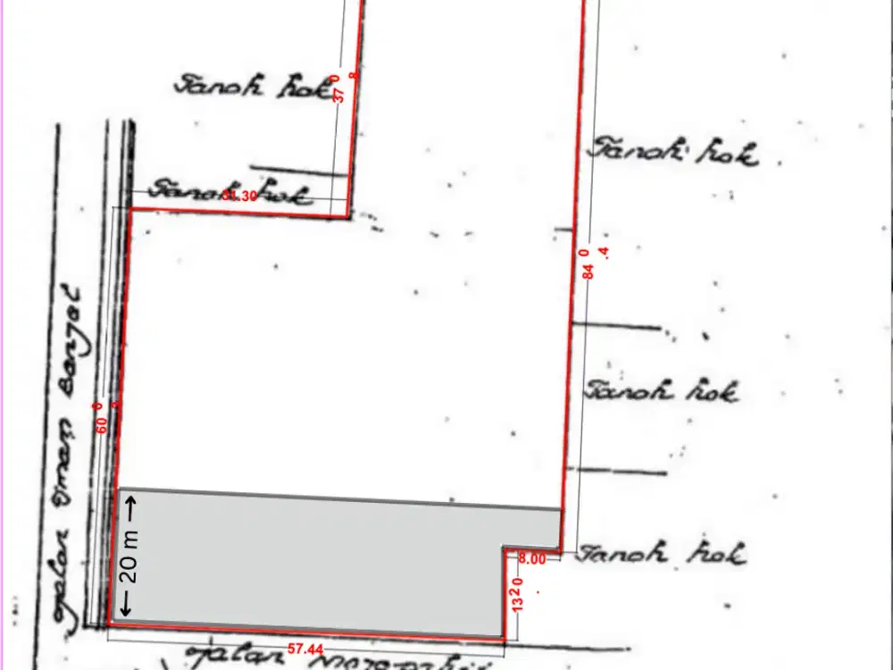 Tanah Pinggir Jl. Majapahit Blitar Frontage ±57 Meter – Nego