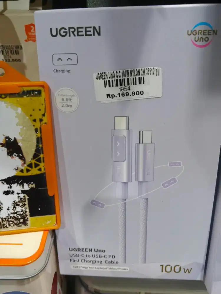 KABEL DATA UGREEN C to C PD 100W NYLON 2M