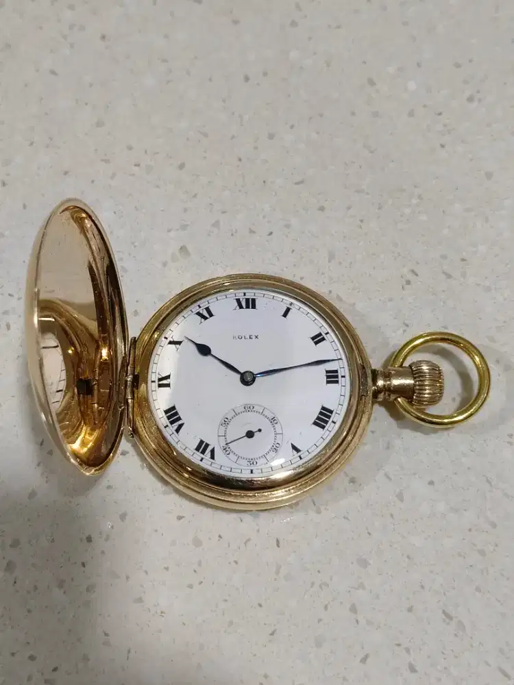 jam tangan Rolex Hunter Case Pocket Watch Extra Prima era 1918-1925