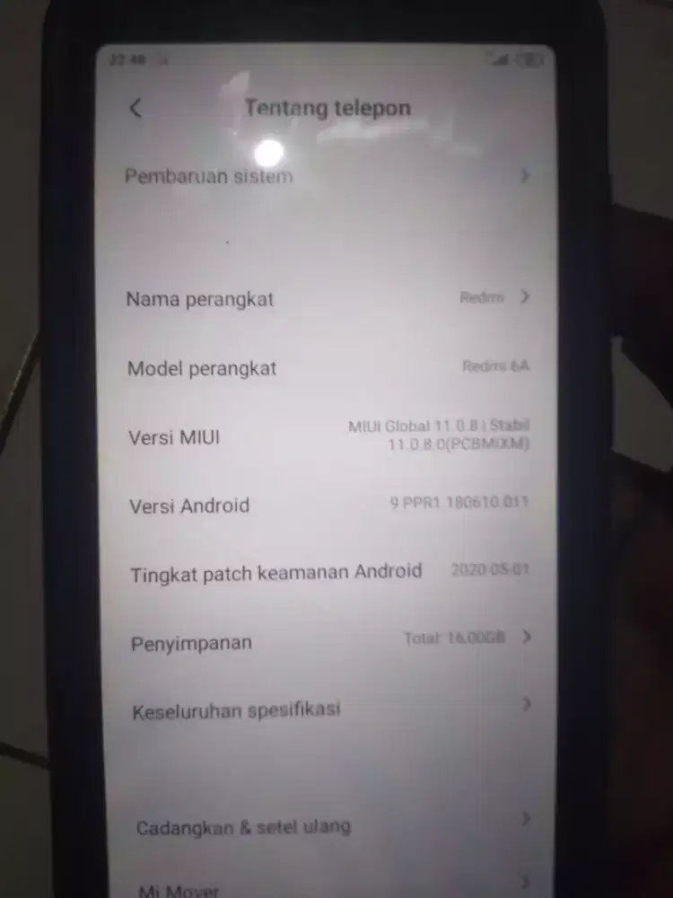 Redmi 6a ram 2/16 minus