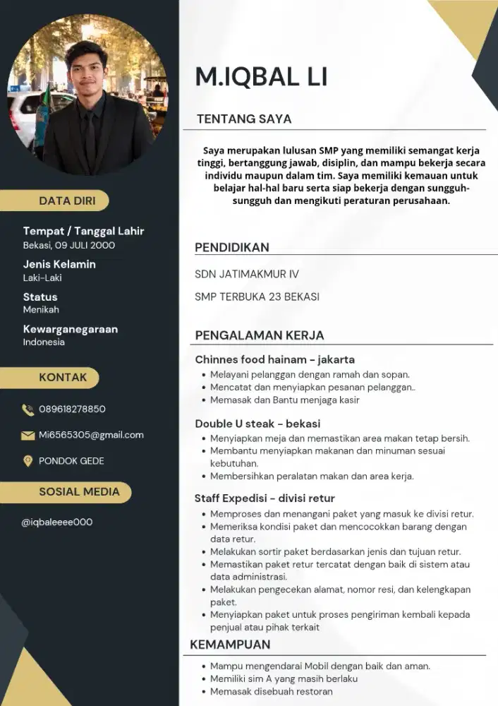 cari lowongan kerja sebagai supir