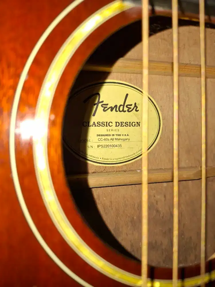 Gitar Akustik Elektrik Fender CC 60s All-Mahogani