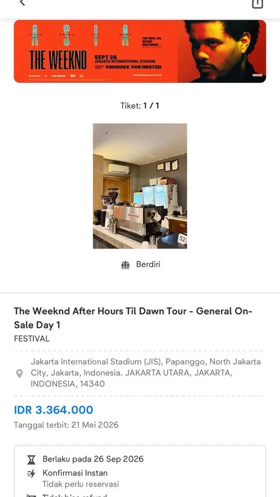 tiket the weeknd