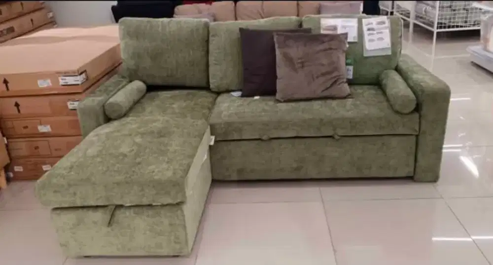 Sofa sleeper L hijau