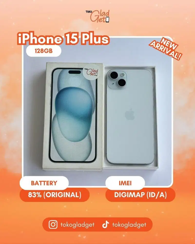 iPhone 15 Plus 128 Gb ex IBOX/DIGIMAP