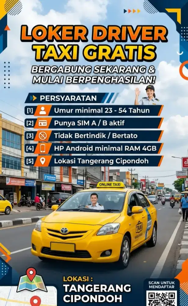 LOKER DRIVER TAXI GRATIS