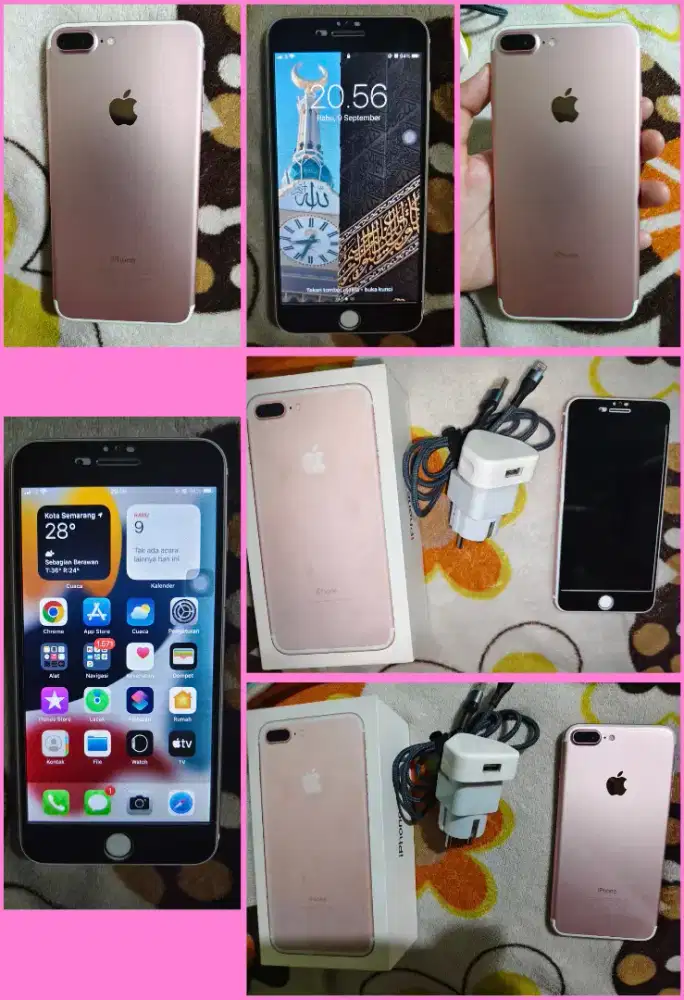 Dijual Iphone 7 Plus 128GB inter warna Rosegold