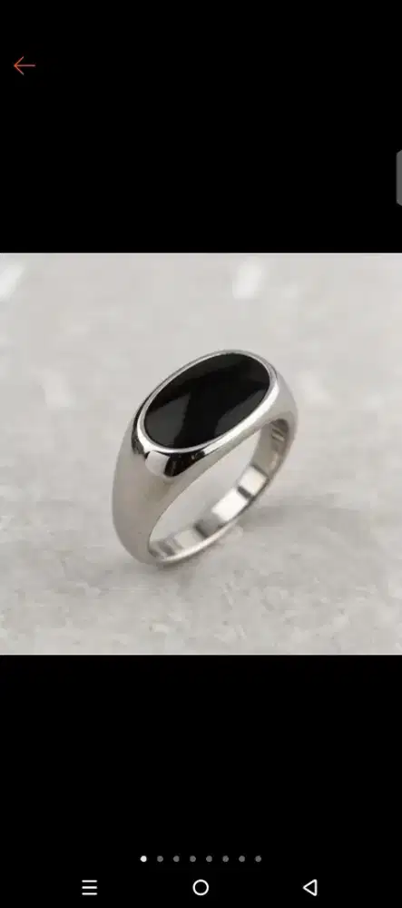 Cincin elegan batu onyx