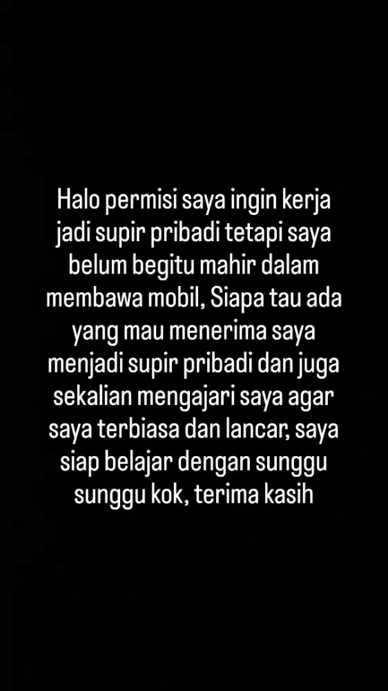 Saya sedang mencari pekerjaan