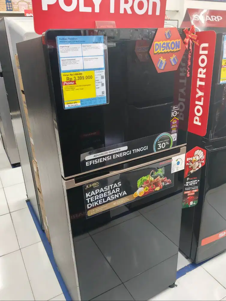 Kulkas Polytron PRW 23vx , Pemakaian baru 3 bulan.. dijual karna bu