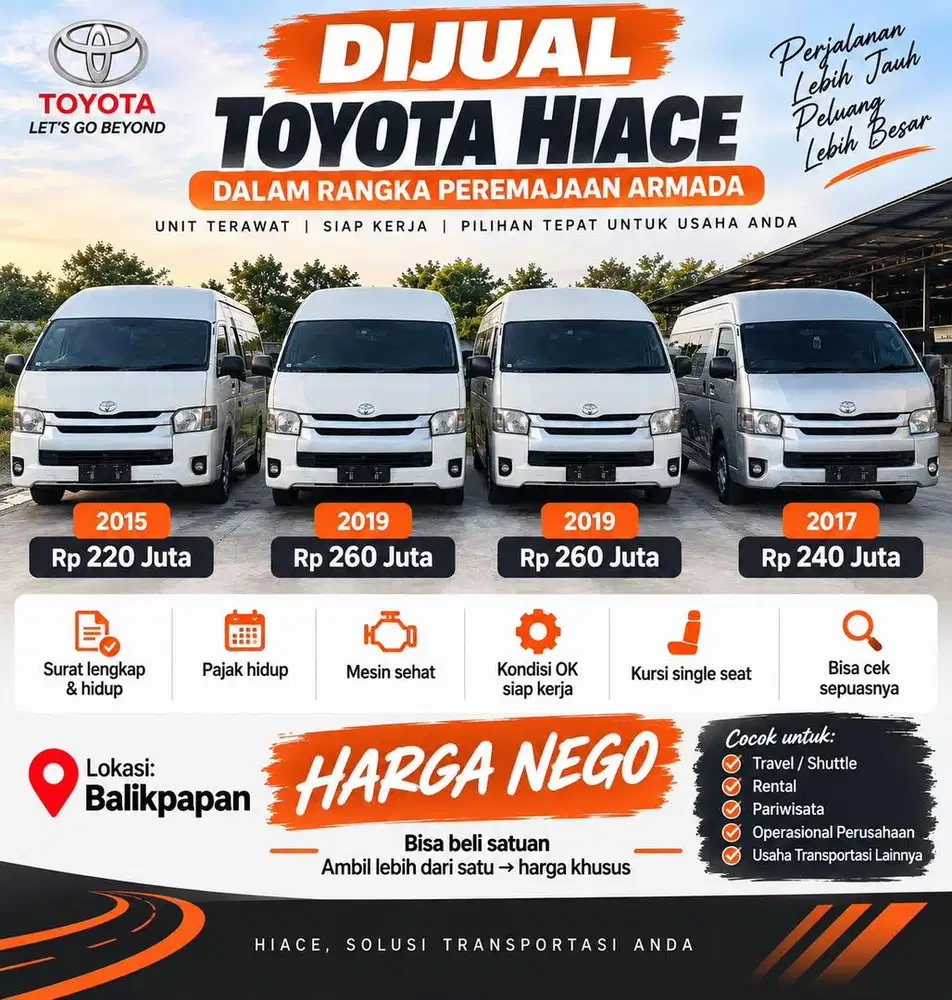 Hiace  Murah Mulai 220jt ada 4 Unit