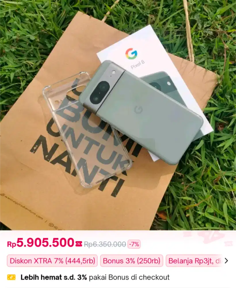 Google Pixel 8 (8/128) Beacukai 98% mulus
