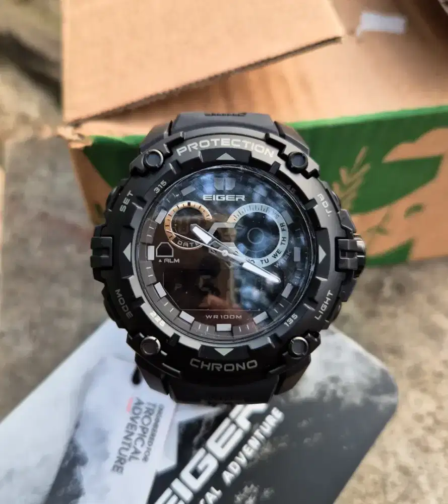 Jam Tangan EIGER Alverstone Mountainering Black • 100% NEW ORIGINAL •