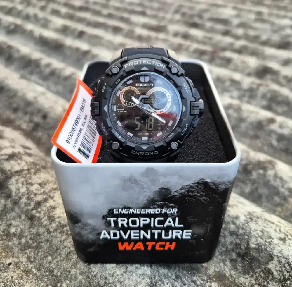 Jam Tangan EIGER Alverstone Mountainering Black • 100% NEW ORIGINAL •