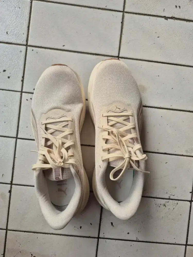 Running Shoes Sepatu Lari Puma MaxStride Lite Snow Gold