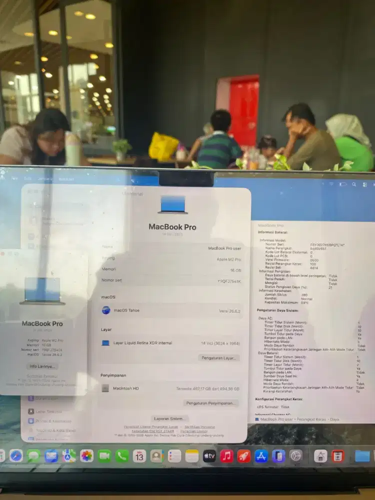 Macbook M2 Pro 14 Inch Ram 16 Ssd 512 Ibox lengkap full set Space Grey