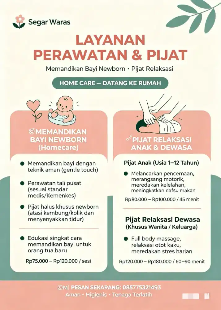 Jasa perawatan ibu  dan bayi