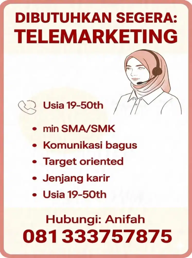 Lowongan kerja Admin