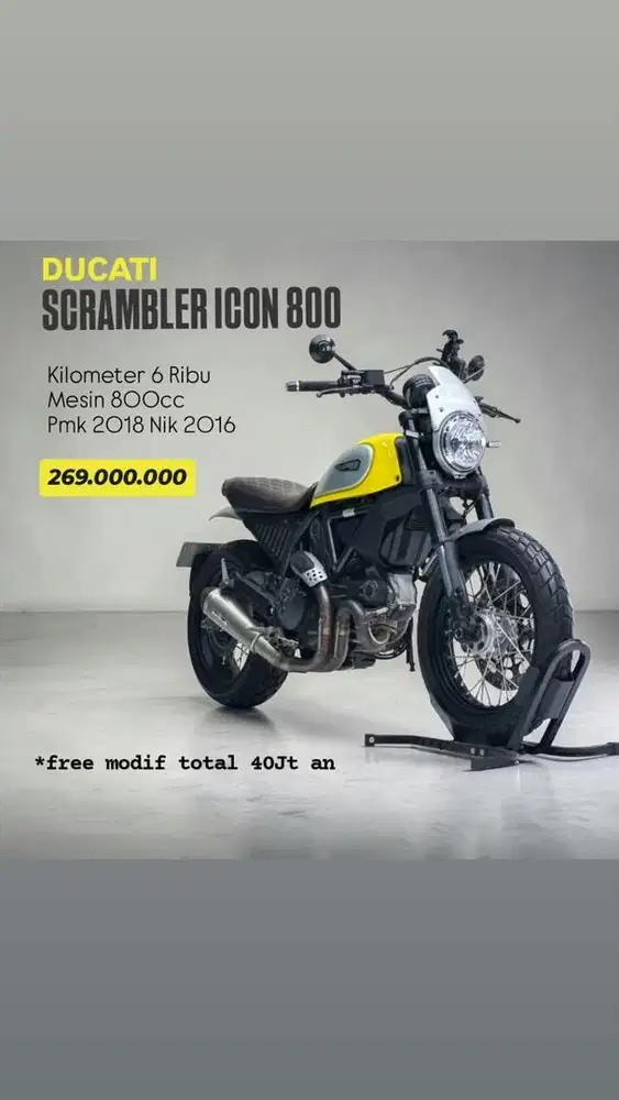 Moge Ducati icon 800 mustika motor