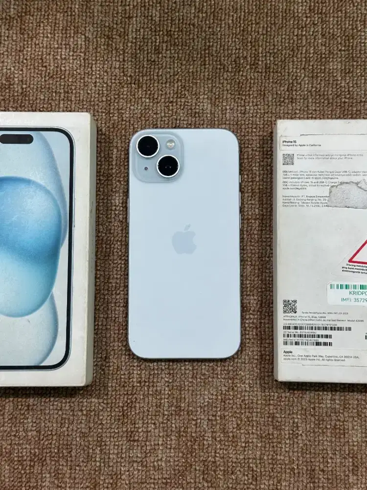 Iphone 15 128gb ibox fullset original blue