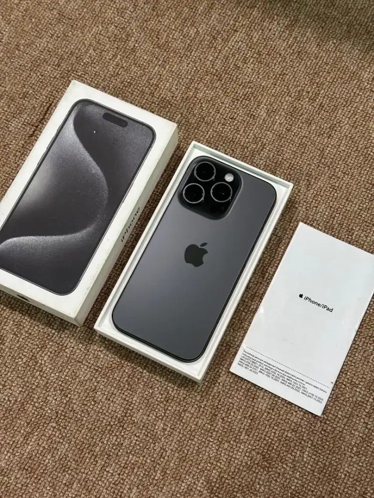Iphone 15 pro 128gb ibox fullset original black titanium