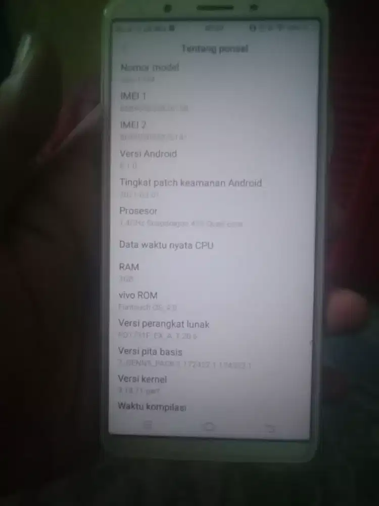 Vivo Y71 Ram 3gb batangan only