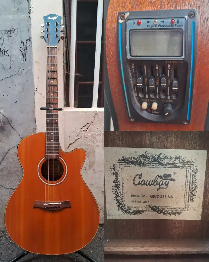 Gitar Cowboy GWC235NS preamp prener