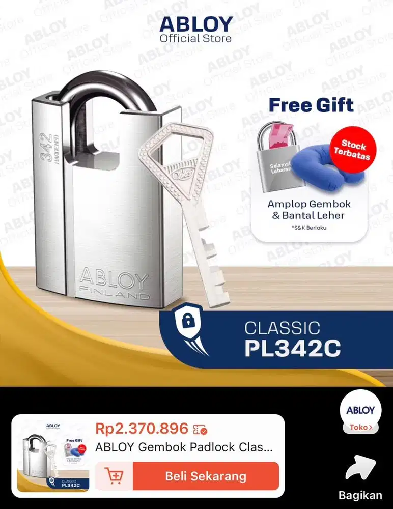 Dijual gembok original abloy