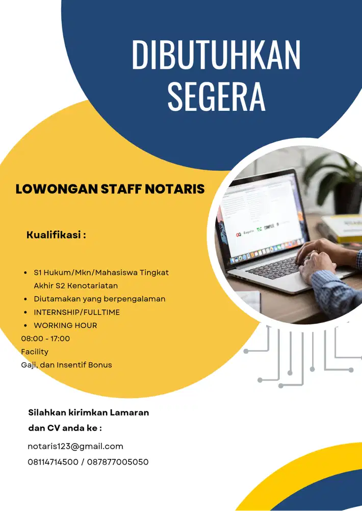 Lowongan Kerja Staff Notaris