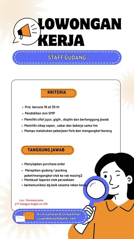 Staff Gudang Pakaian