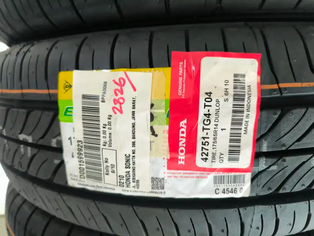 Ban Baru Dunlop 175/65 R14 Original Honda Genuine Parts