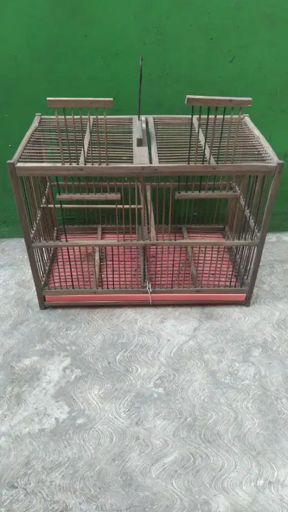 Kandang kayu model sekat