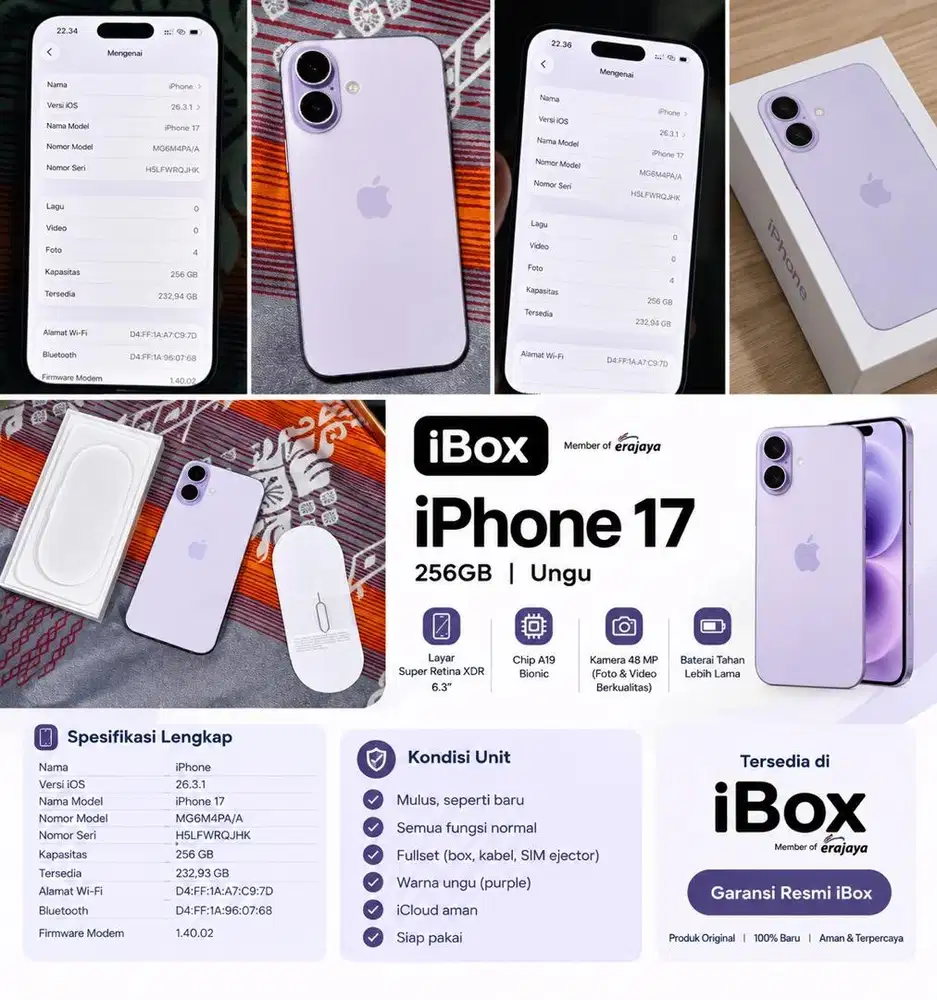 iPhone 17 iBox Resmi Indonesia Garansi Resmi Siap Kirim