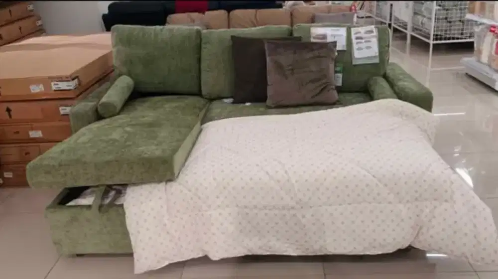 Sofa sleeper L hijau