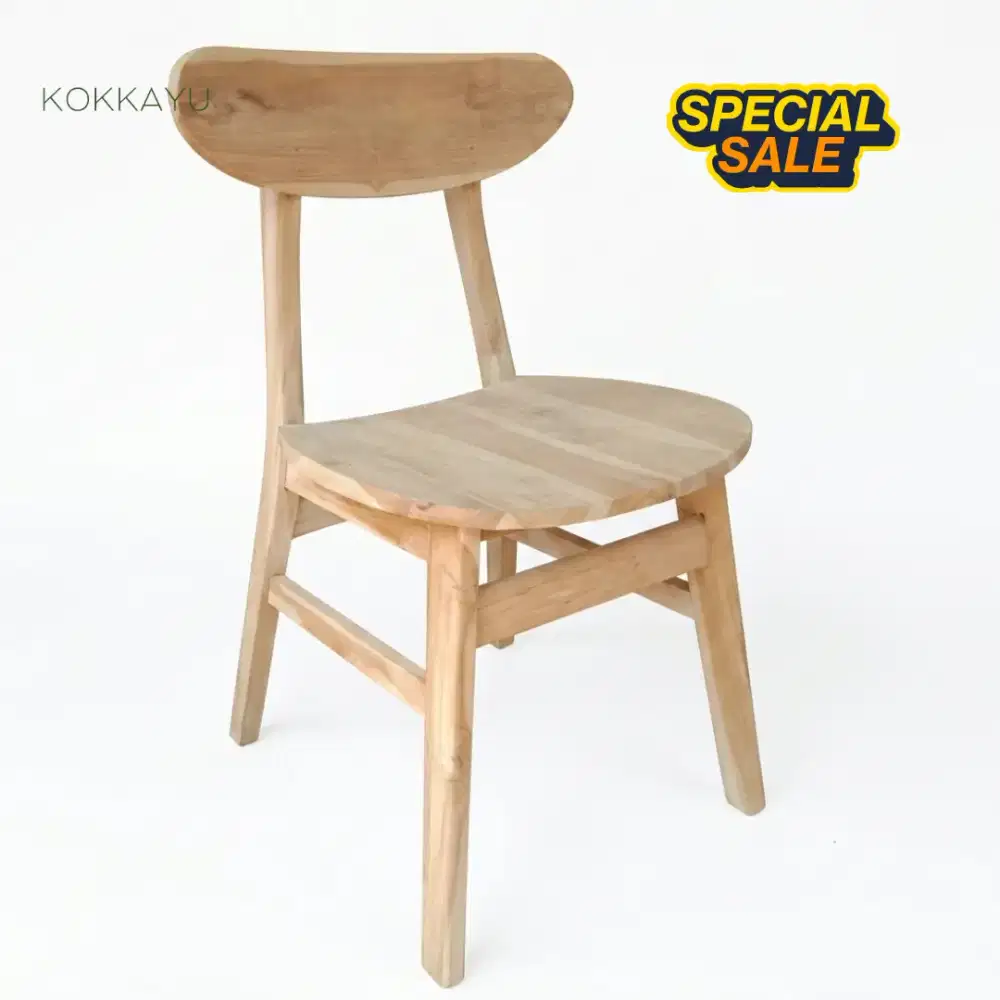 Kursi Cafe Japandi Ropan Makan Restoran Minimalis [Non Finishing]